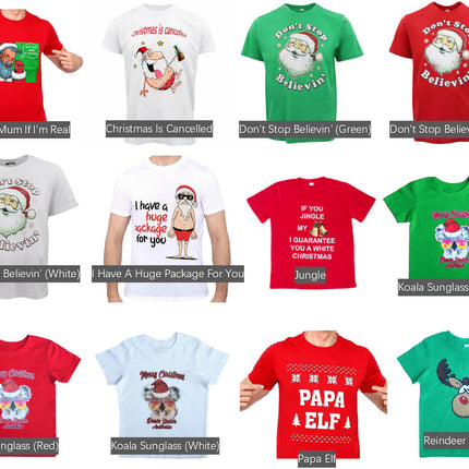 New Funny Adult Xmas Christmas T Shirt Tee Mens Womens 100% Cotton Jolly Ugly, Christmas Is Cancelled, XL