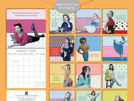 Bitchy Talk - 2025 Square Wall Calendar 16 Months Premium Planner New Year Gift