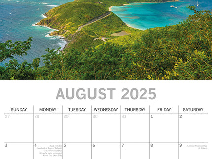 Travel the World 2025 Square Wall Calendar 16 Months New Year Xmas Planner Gift
