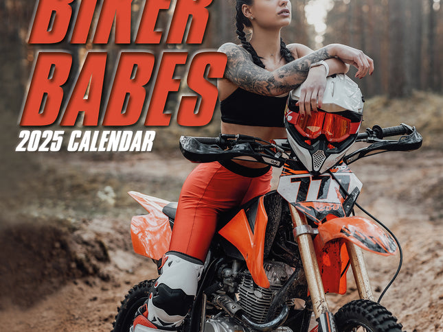 Biker Babes 2025 Square Wall Calendar 16 Months Christmas New Year Planner Gift