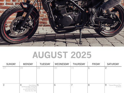 Biker Babes 2025 Square Wall Calendar 16 Months Christmas New Year Planner Gift
