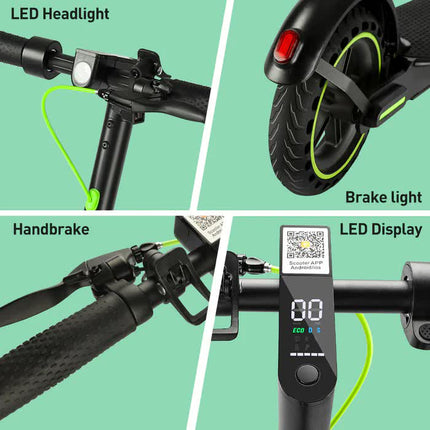 BUNA Classic Electric   Scooter   for   Adults, 350W Motor, 25KM/H, 25 KM Range, 8.5"   Pneumatic   Tires