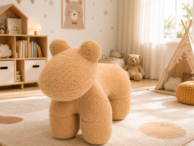 Lamb Stool Chair Brown