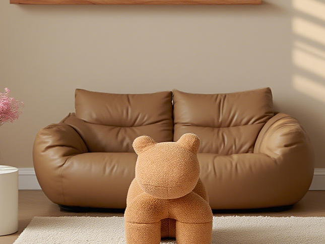 Lamb Stool Chair Brown