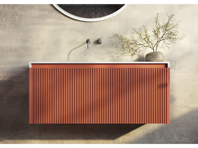 Rimini wall hung bathroom vanity 1000mm Potter√ïs Clay