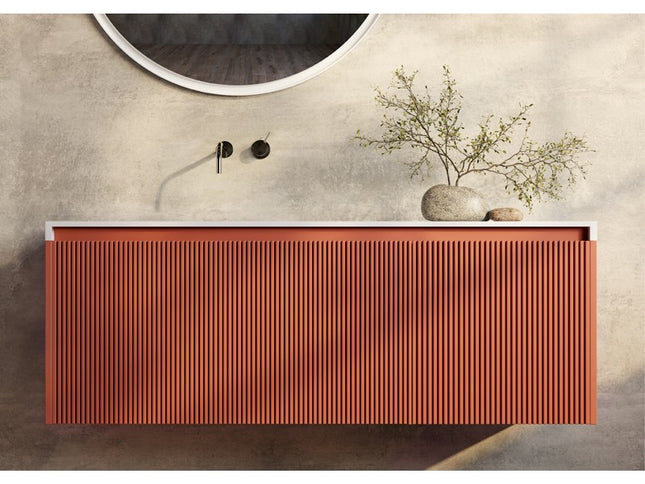 Rimini wall hung bathroom vanity 1200mm Potter√ïs Clay