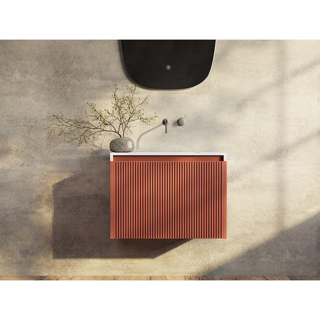 Rimini wall hung bathroom vanity 600mm Potter√ïs Clay