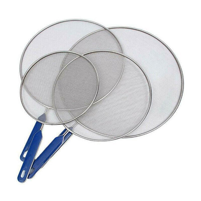 4Size Anti Splatter Guard Oil Net Splash Cover Pan Screen Kitchen Cooking Frying - 25CM