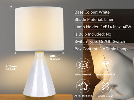 Lux Tapered Ceramic Table Lamp
