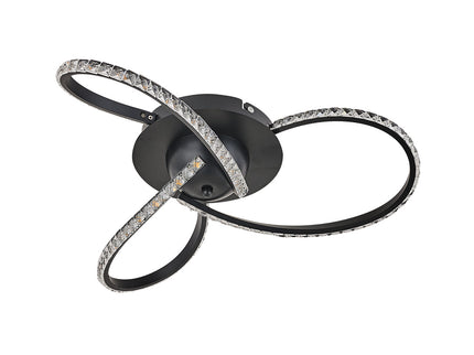 Irie Dimmable 3 Lights LED Ceiling Light - Black