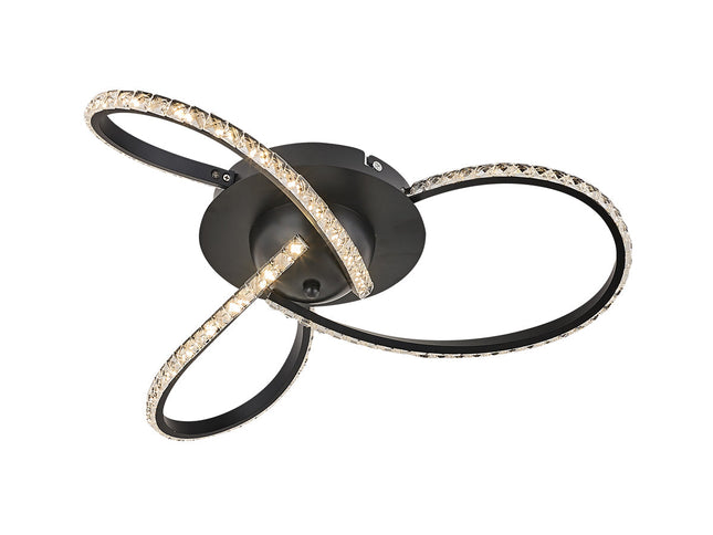 Irie Dimmable 3 Lights LED Ceiling Light - Black