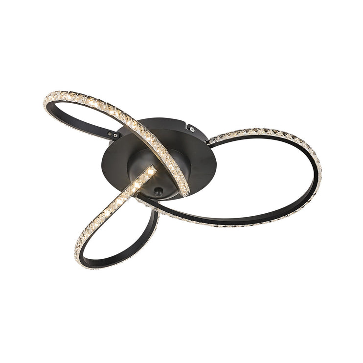 Irie Dimmable 3 Lights LED Ceiling Light - Black