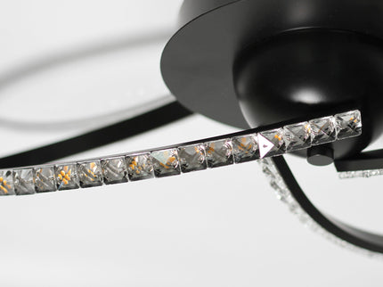 Irie Dimmable 3 Lights LED Ceiling Light - Black