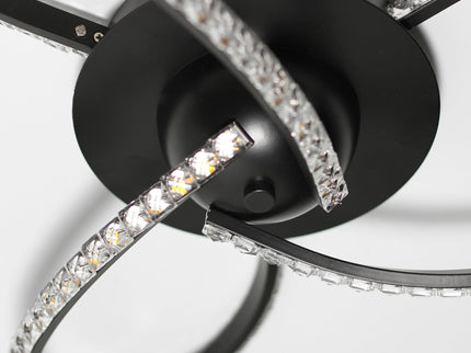 Irie Dimmable 3 Lights LED Ceiling Light - Black