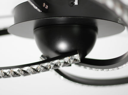 Irie Dimmable 3 Lights LED Ceiling Light - Black