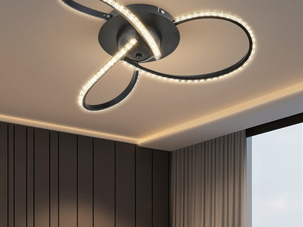 Irie Dimmable 3 Lights LED Ceiling Light - Black