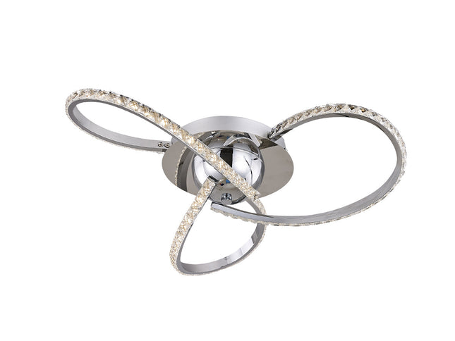 Irie Dimmable 3 Lights LED Ceiling Light - Chrome