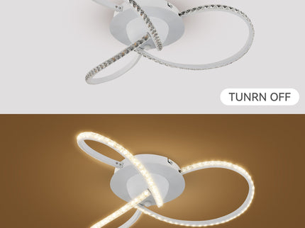 Irie Dimmable 3 Lights LED Ceiling Light - White