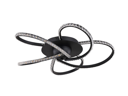 Irie Dimmable 5 Lights LED Ceiling Light - Black