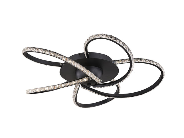 Irie Dimmable 5 Lights LED Ceiling Light - Black