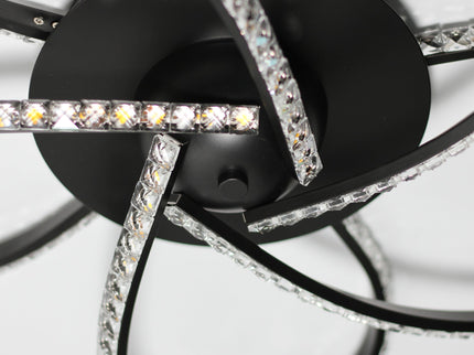 Irie Dimmable 5 Lights LED Ceiling Light - Black
