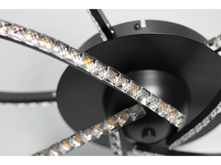 Irie Dimmable 5 Lights LED Ceiling Light - Black