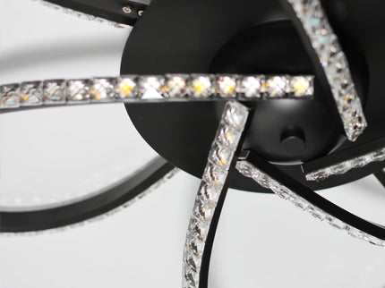 Irie Dimmable 5 Lights LED Ceiling Light - Black
