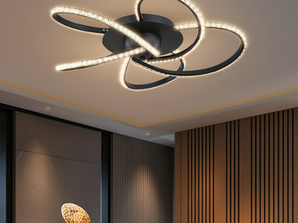 Irie Dimmable 5 Lights LED Ceiling Light - Black