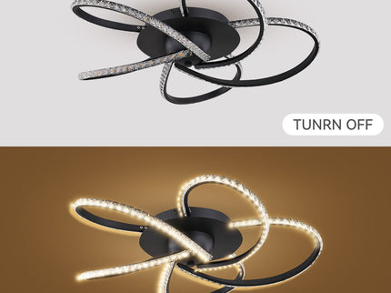 Irie Dimmable 5 Lights LED Ceiling Light - Black
