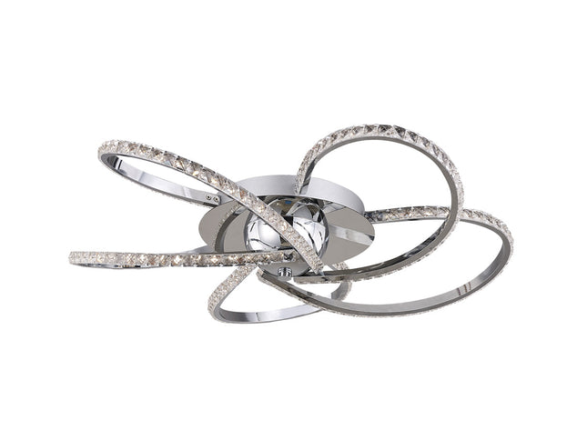 Irie Dimmable 5 Lights LED Ceiling Light - Chrome