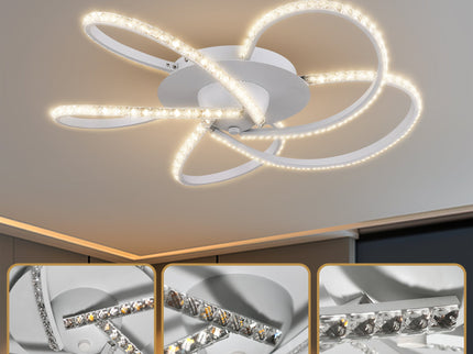 Irie Dimmable 5 Lights LED Ceiling Light - White