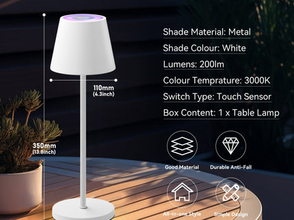 Enoki Portable RGB Table Lamp - White