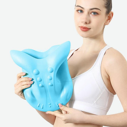 Cervical Spondylosis Correction Pillow Blue Cow Horns - 877 Cow Horns Blue