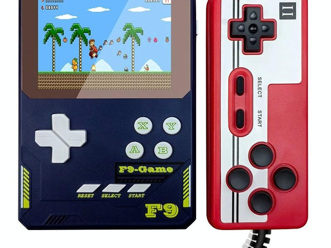 Handheld Game Console For Kids - 3.5 Inch Hd - Dark Blue Gift - Sea Blue Double