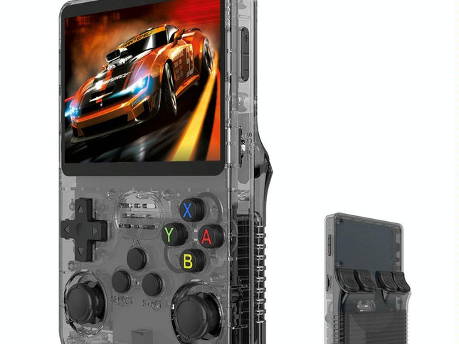 Retro Handheld Game Console With 3.5-Inch Ips Screen - Portable Video Player 128G In Gray Transparent - 128G Gray Transparent