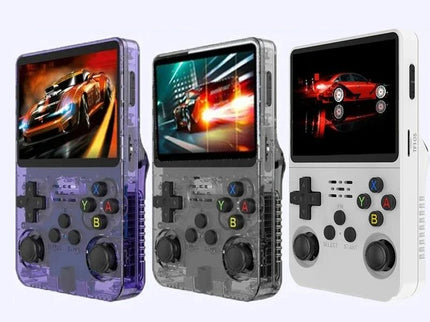 Retro Handheld Game Console With 3.5-Inch Ips Screen - Portable Video Player 128G In Gray Transparent - 128G Gray Transparent