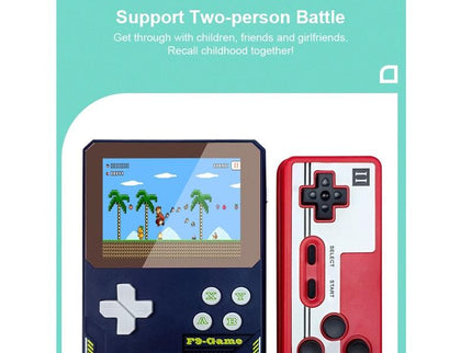 Handheld Game Console For Kids - 3.5 Inch Hd - Dark Blue Gift - Lava Red Double