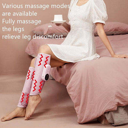 Gray Wireless Leg Massager Hot Compress + Air Pressure + Vibration