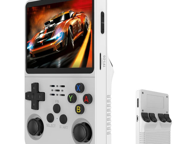 Retro Handheld Game Console With 3.5-Inch Ips Screen - Portable Video Player 128G In Gray Transparent - 128G White