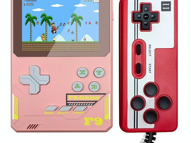 Handheld Game Console For Kids - 3.5 Inch Hd - Dark Blue Gift - Macaron Pink Double