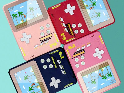 Handheld Game Console For Kids - 3.5 Inch Hd - Dark Blue Gift - Macaron Pink Double