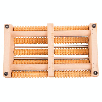 5-Row Solid Wood Foot Massager Non-Slip & Thickened