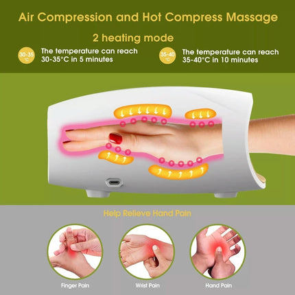 Hand Massager With Heat 3 Intensity Levels Convex Point Massage