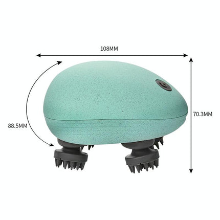 Compact Electric Head Massager Fits All Hair Types - Blue