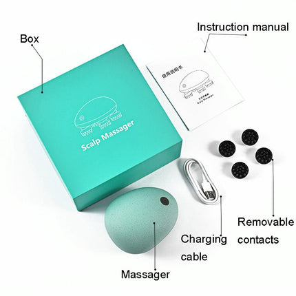 Compact Electric Head Massager Fits All Hair Types - Blue