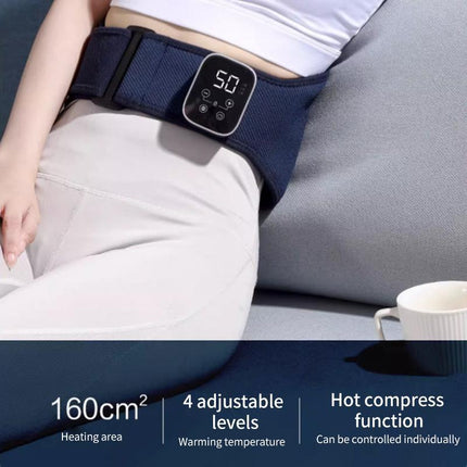 Hot Compress Waist Massager For Period Pain Relief Navy Blue