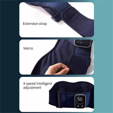 Hot Compress Waist Massager For Period Pain Relief Navy Blue