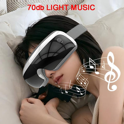 Adjustable Eye Massager With Hot Compress Black - Black