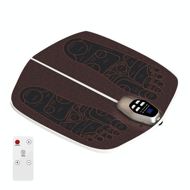 Foldable Ems Foot Massager Pad With Remote Coffee