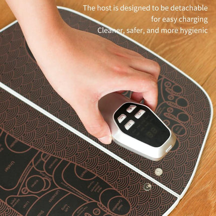 Foldable Ems Foot Massager Pad With Remote Coffee